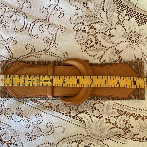 Lauren Ralph Lauren Wide Stretch Fabric Woven Belt Size L - Picture 11 of 14